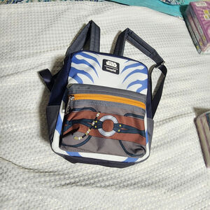 STAR WARS LOUNGEFLY EUC THE MANDALORIAN COSPLAY NYLON SMALL BACKPACK BAG